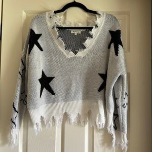 Black and White Star Sweater